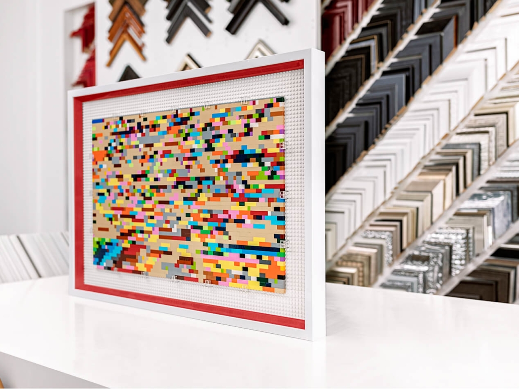 lego art with custom framing in los angeles