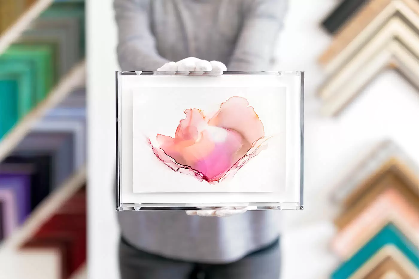 custom acrylic box framing image example